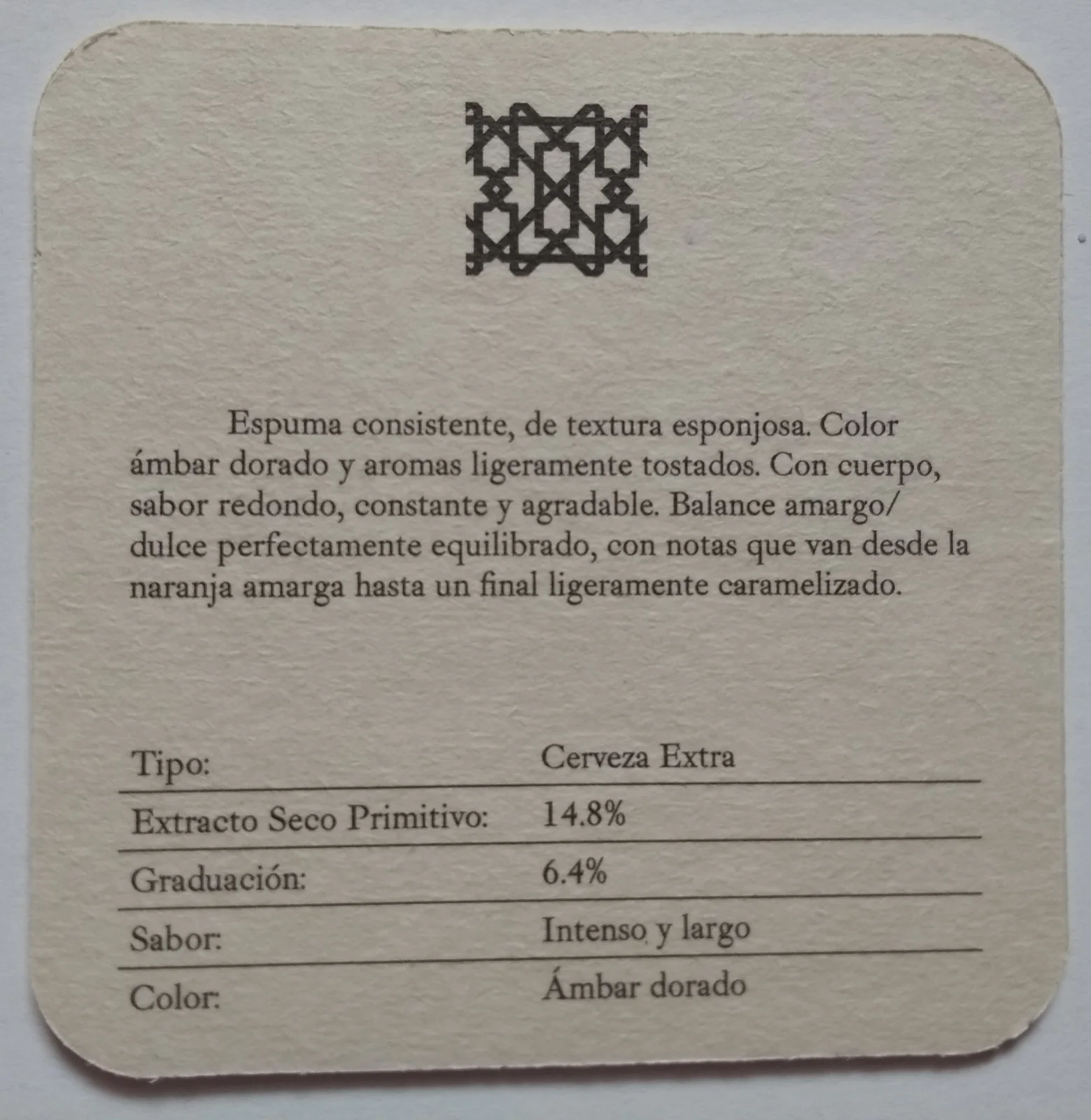 Reverso de ALHAMBRA #1