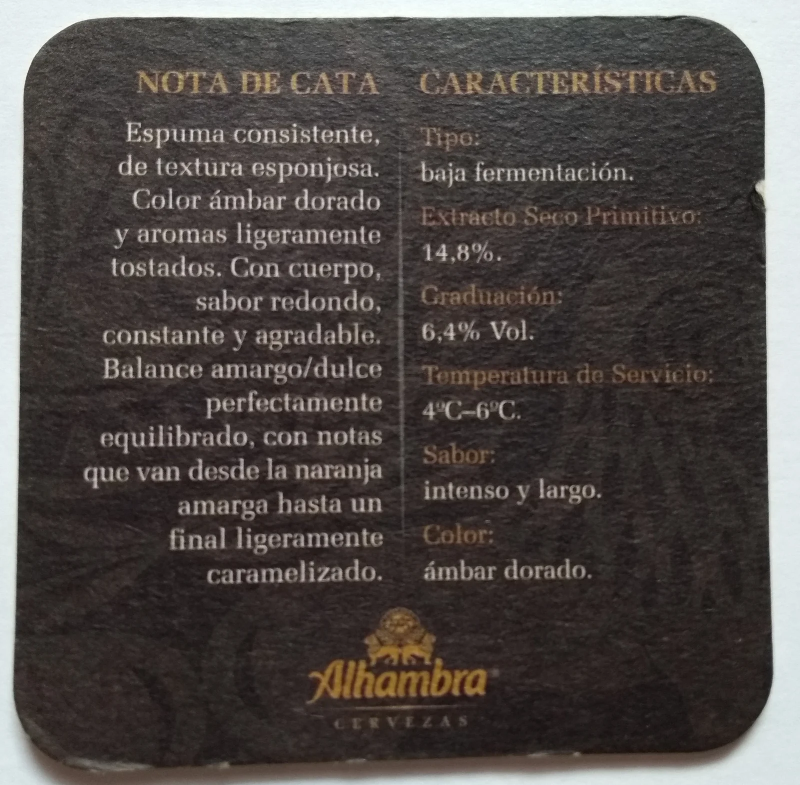 Reverso de ALHAMBRA #2
