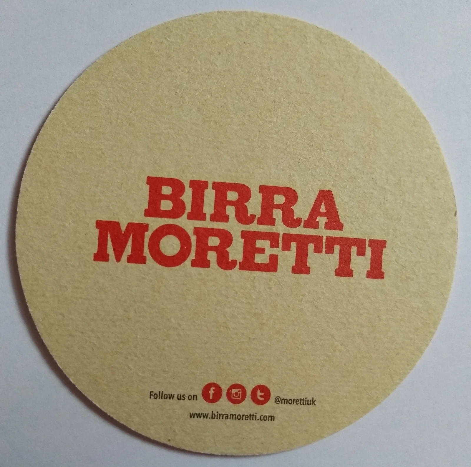 Reverso de BIRRA MORETTI #1