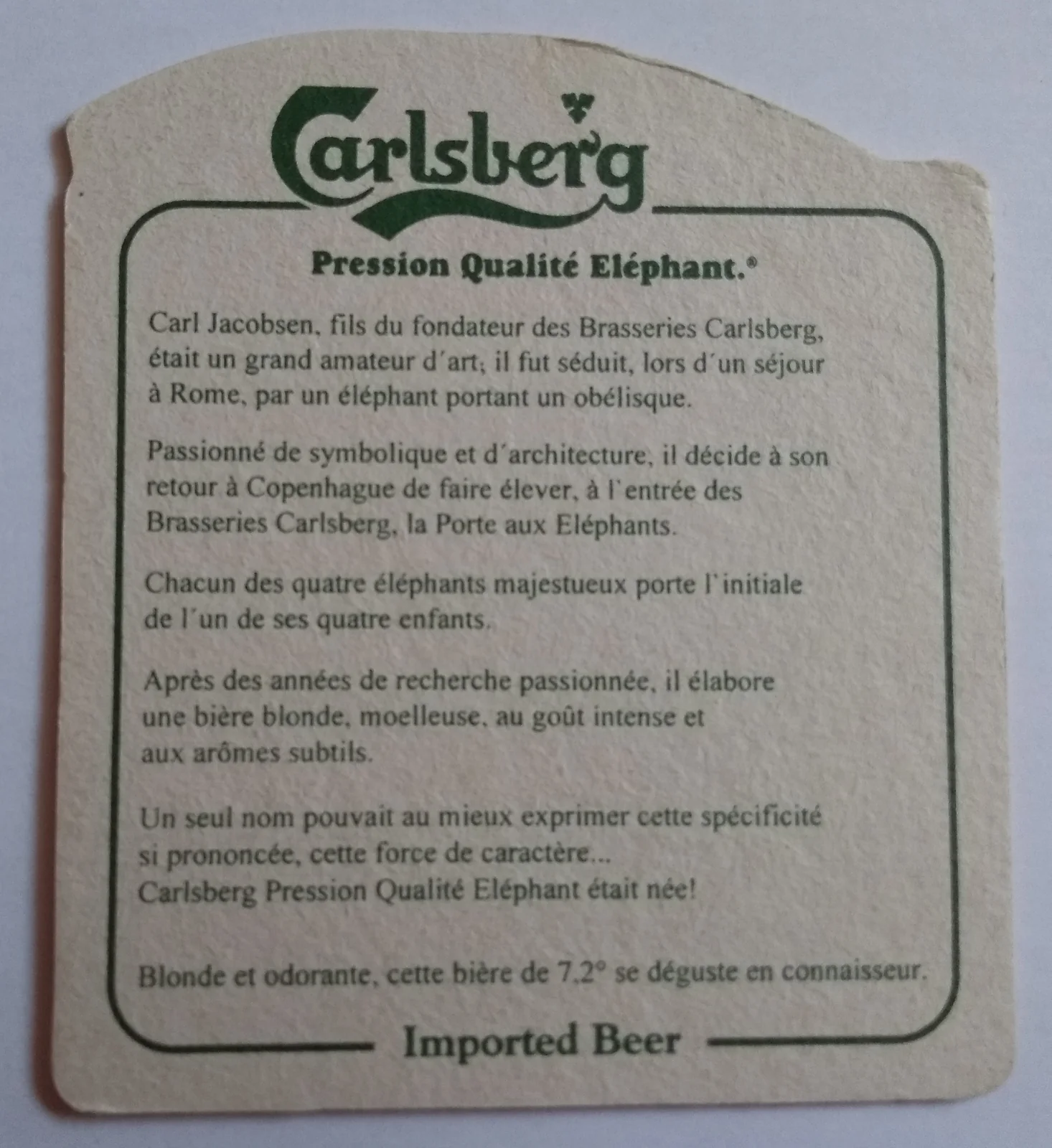 Reverso de CARLSBERG #7