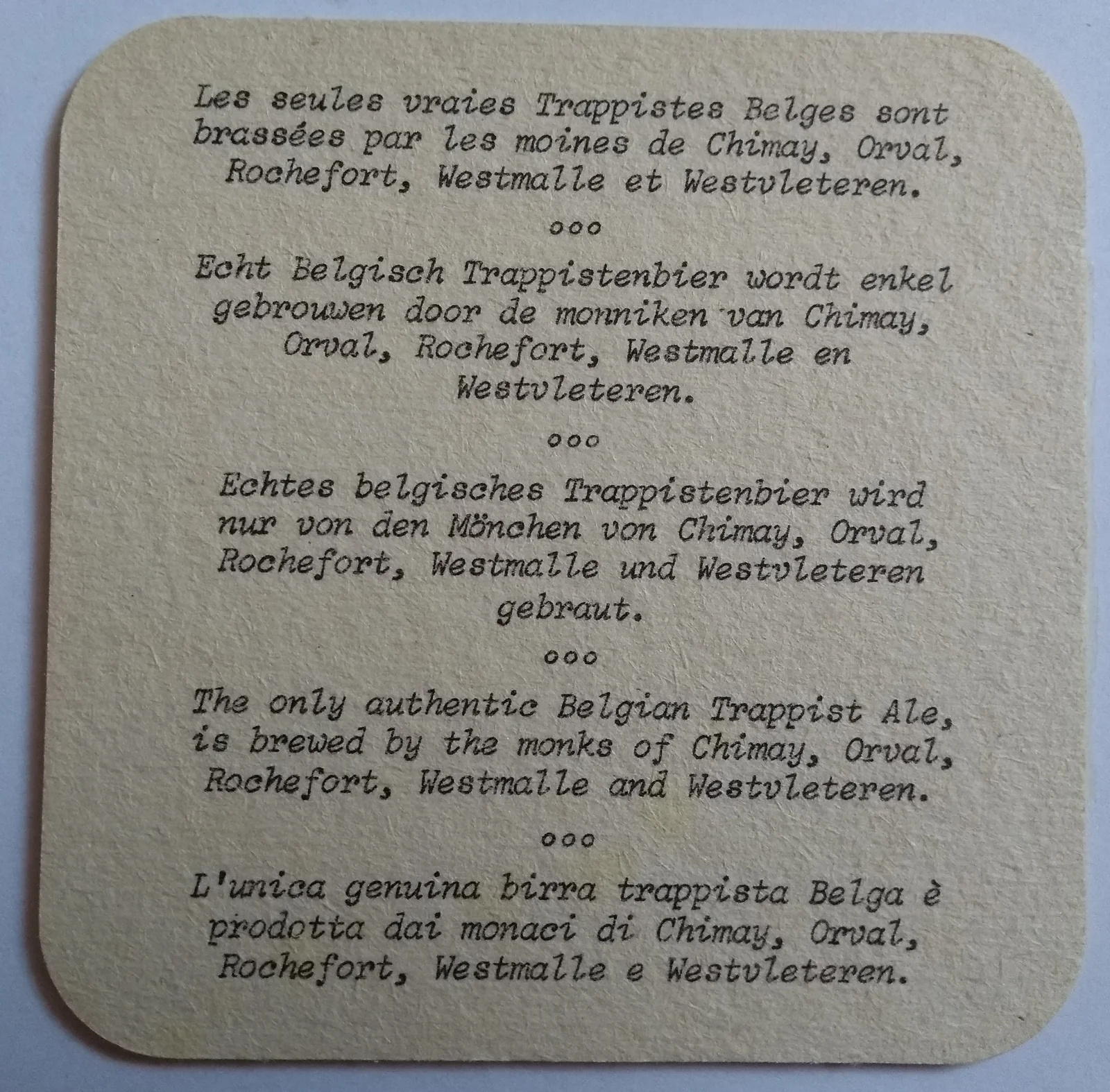 Reverso de CHIMAY #2