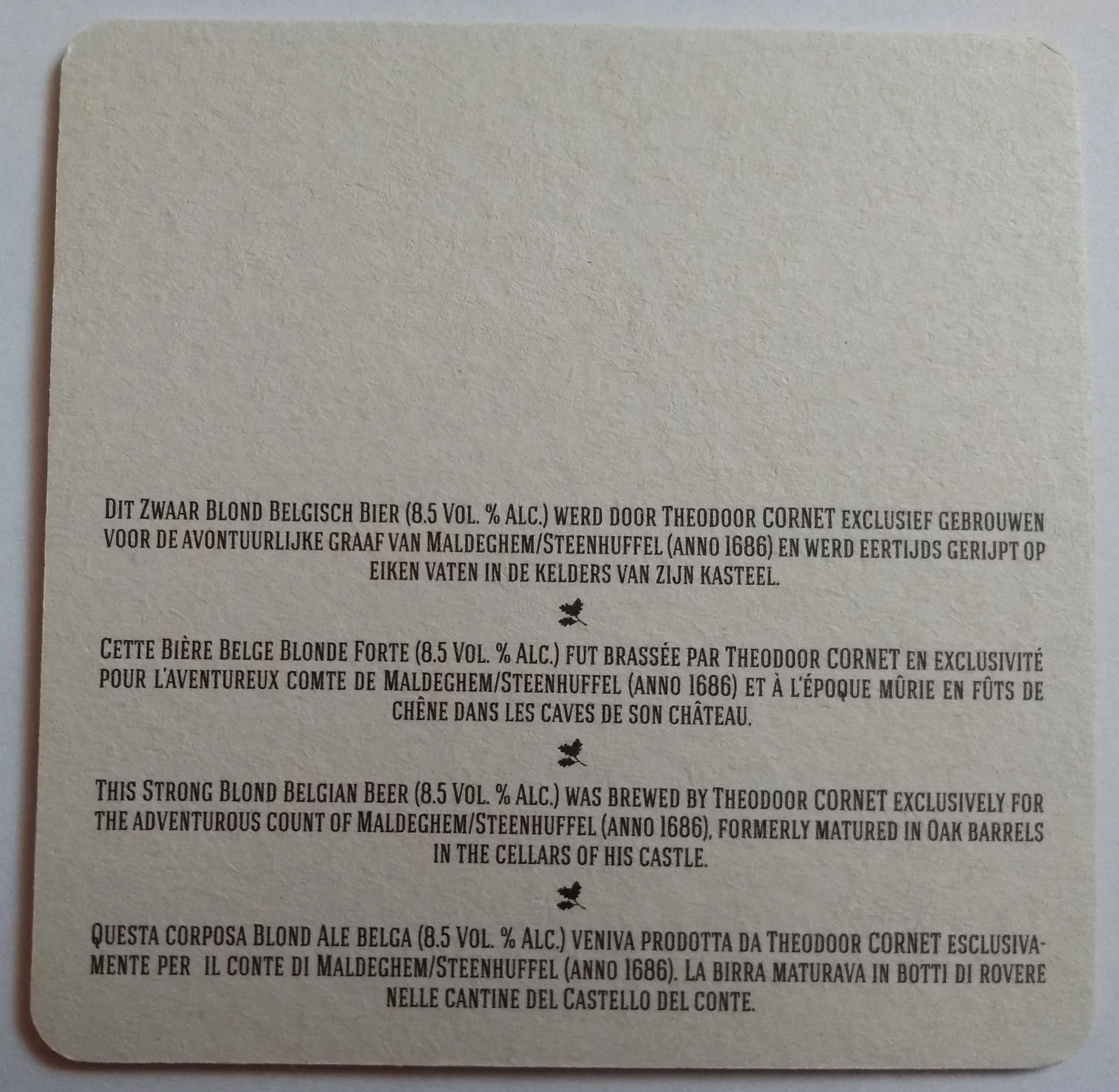 Reverso de CORNET #1