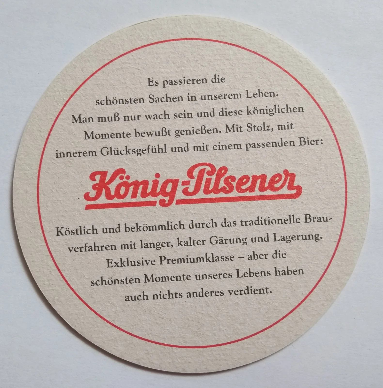 Reverso de KÖNIG PILSNER #6