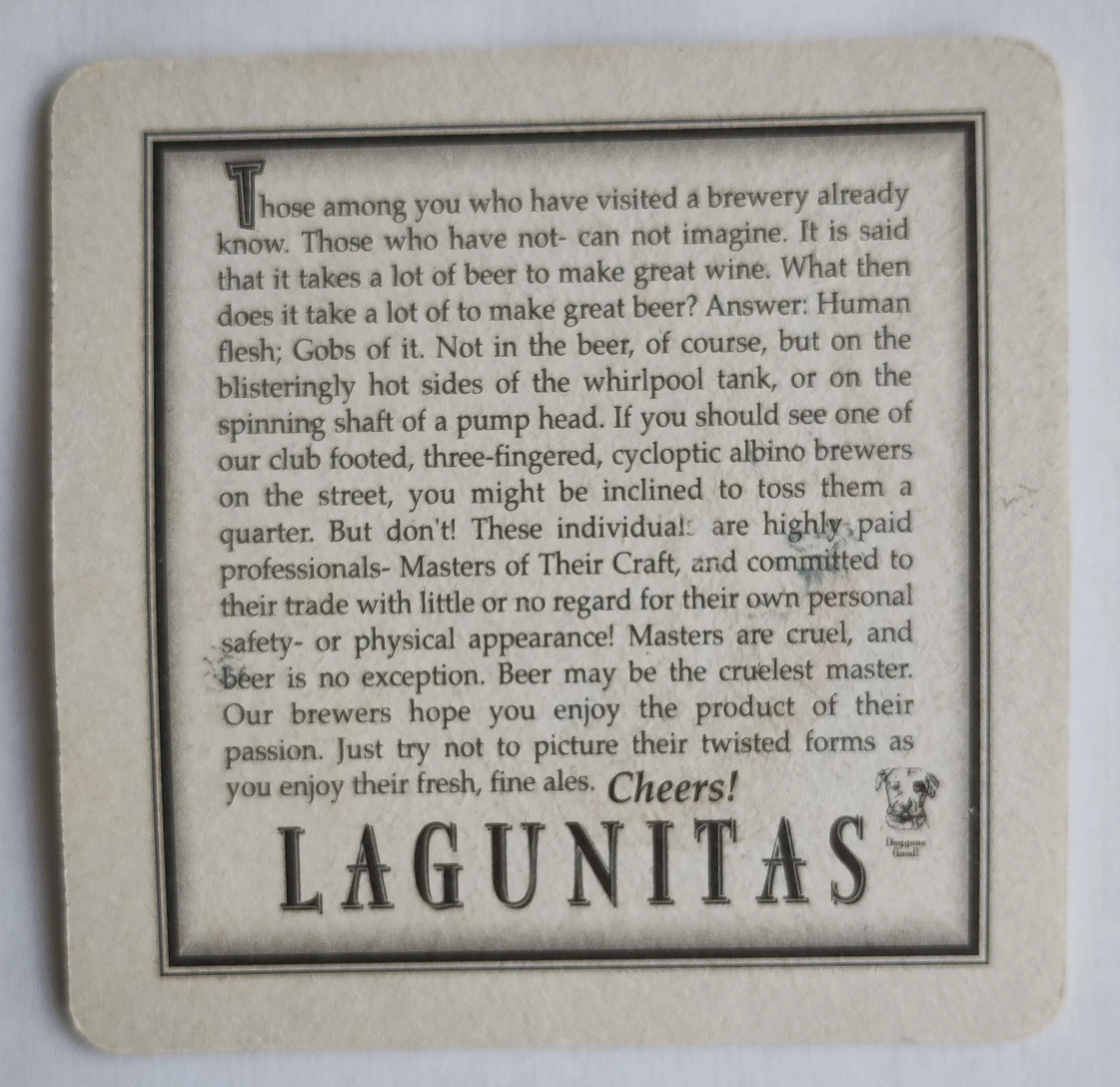 Reverso de LAGUNITAS #1