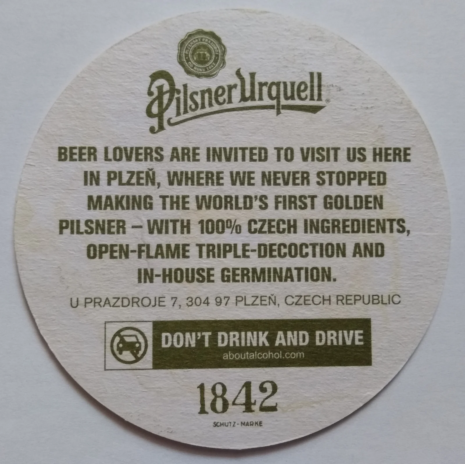 Reverso de PILSNER URQUELL #1