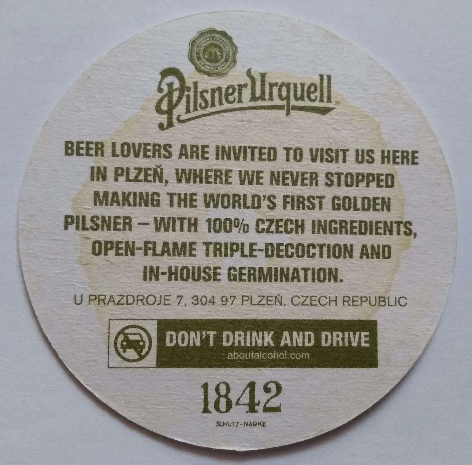 Reverso de PILSNER URQUELL #2