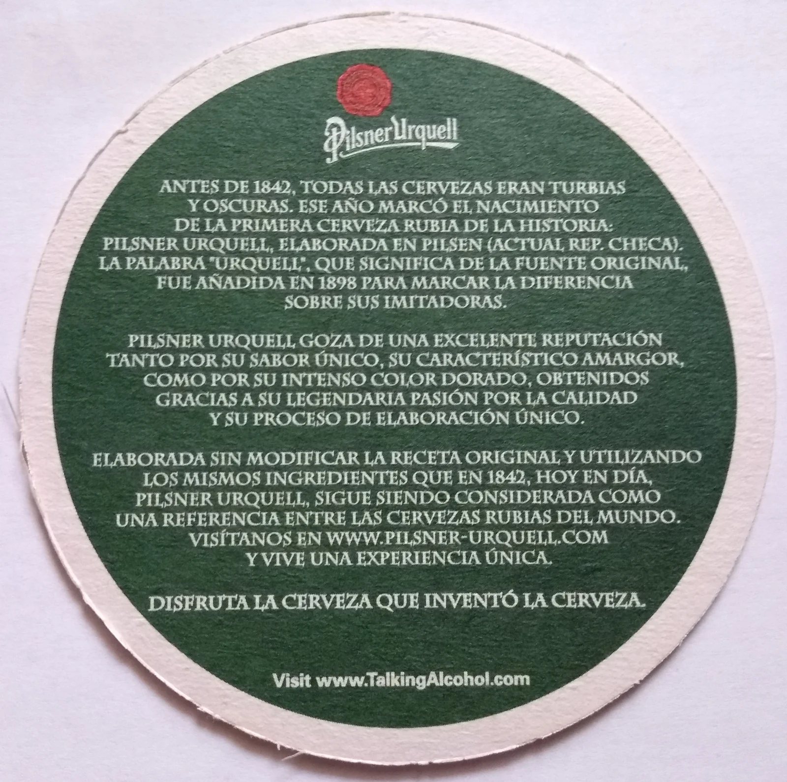 Reverso de PILSNER URQUELL #14