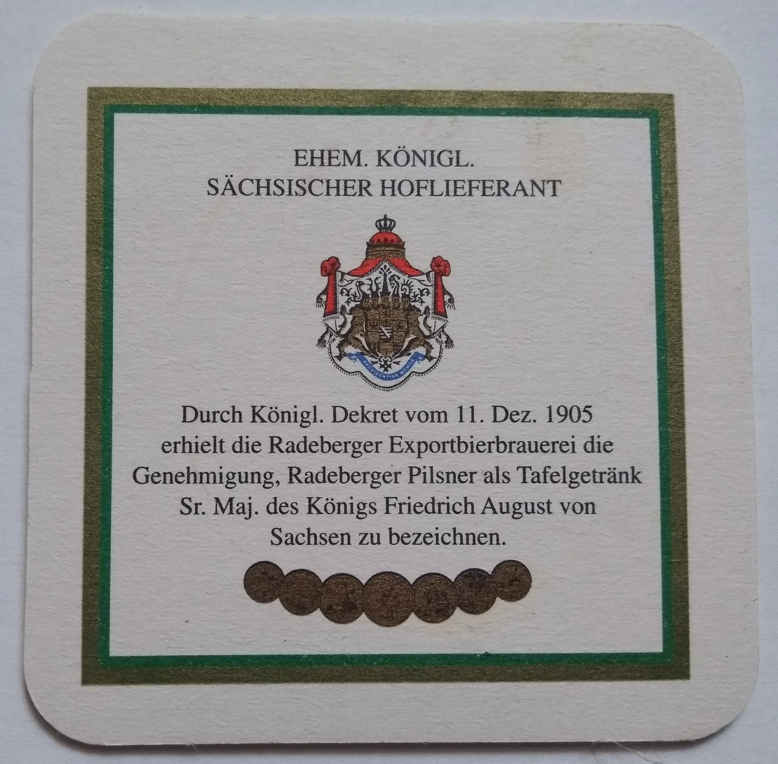 Reverso de RADEBERGER #1