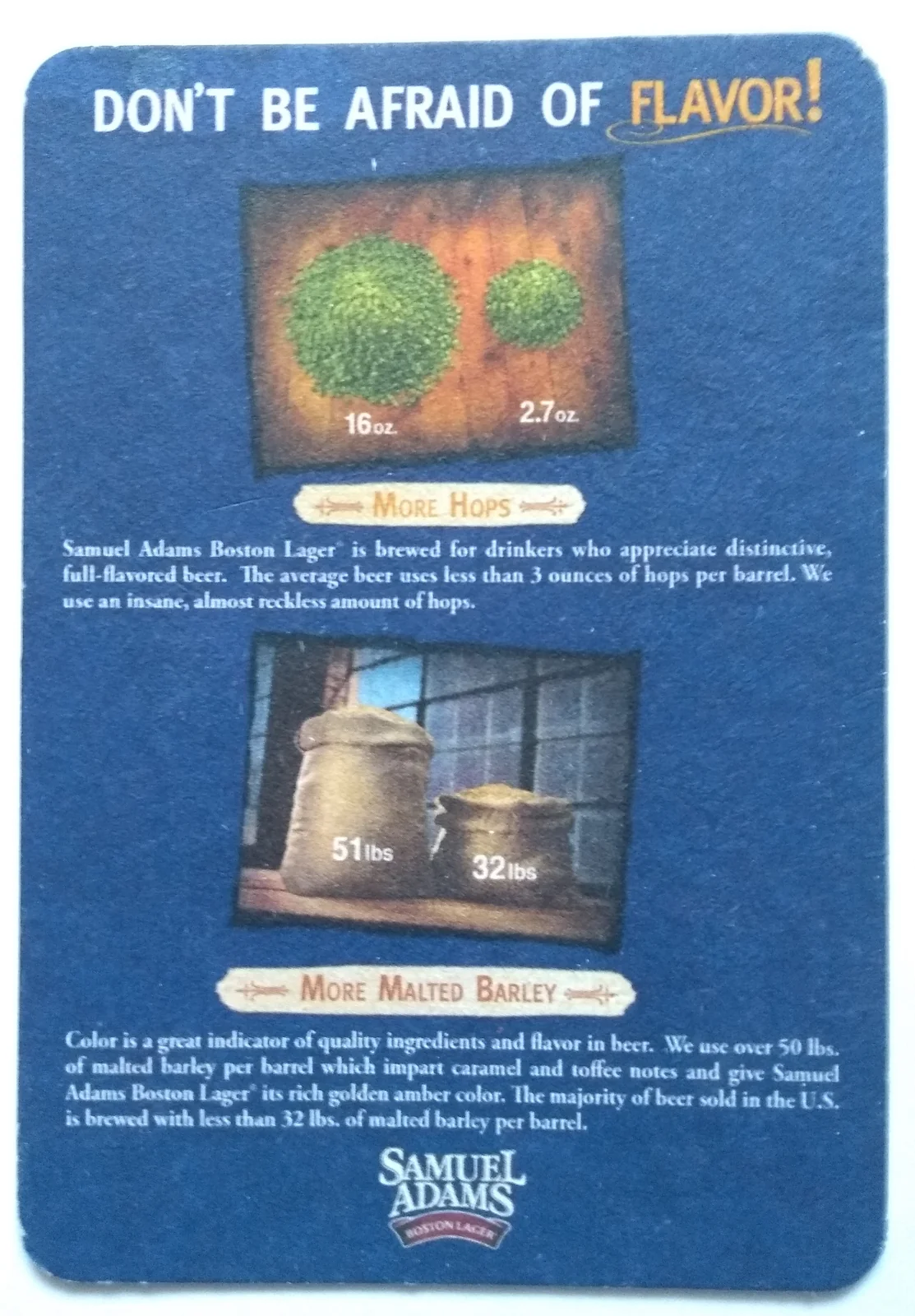 Reverso de SAMUEL ADAMS #1