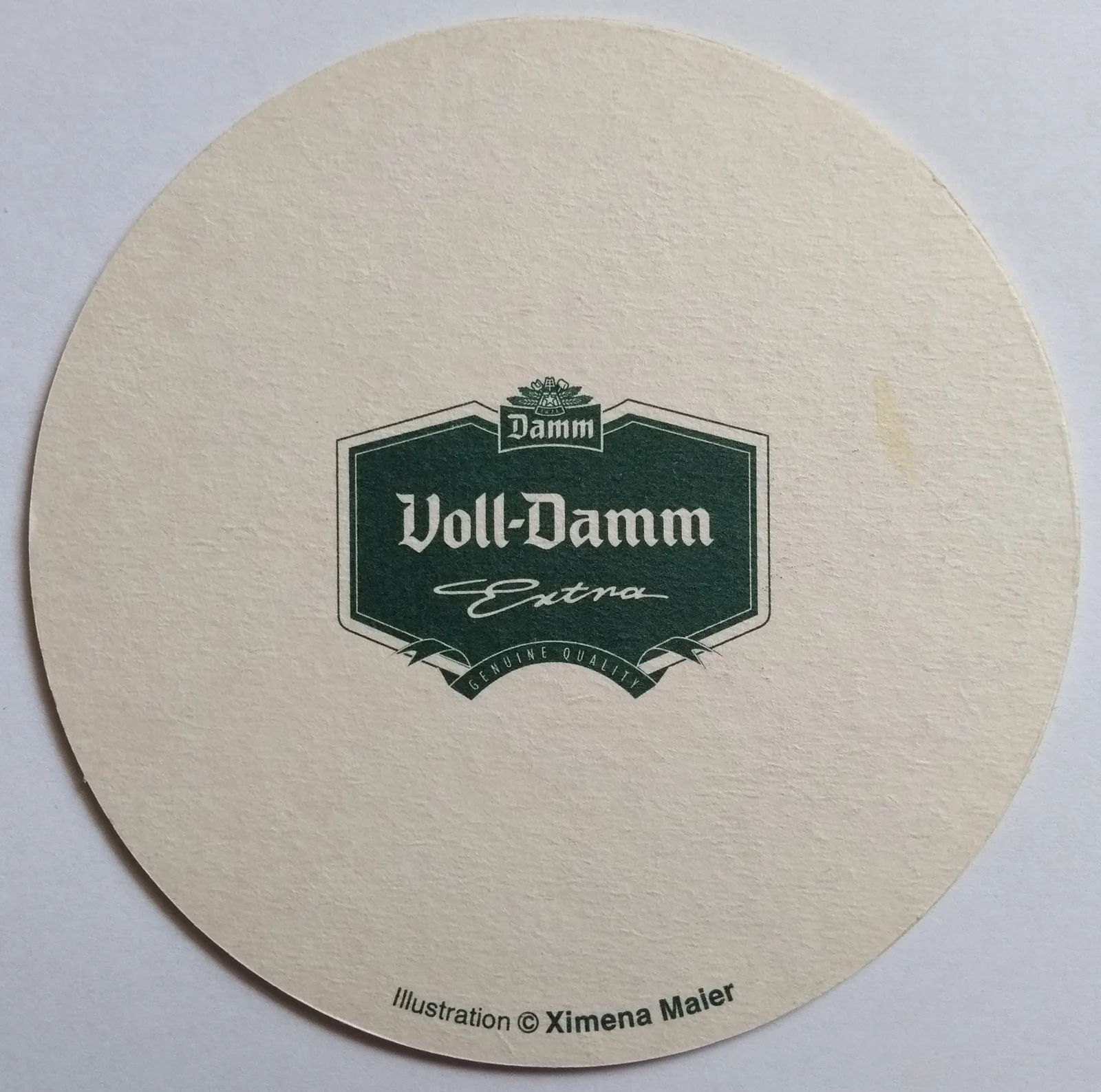 Reverso de VOLL DAMM #1