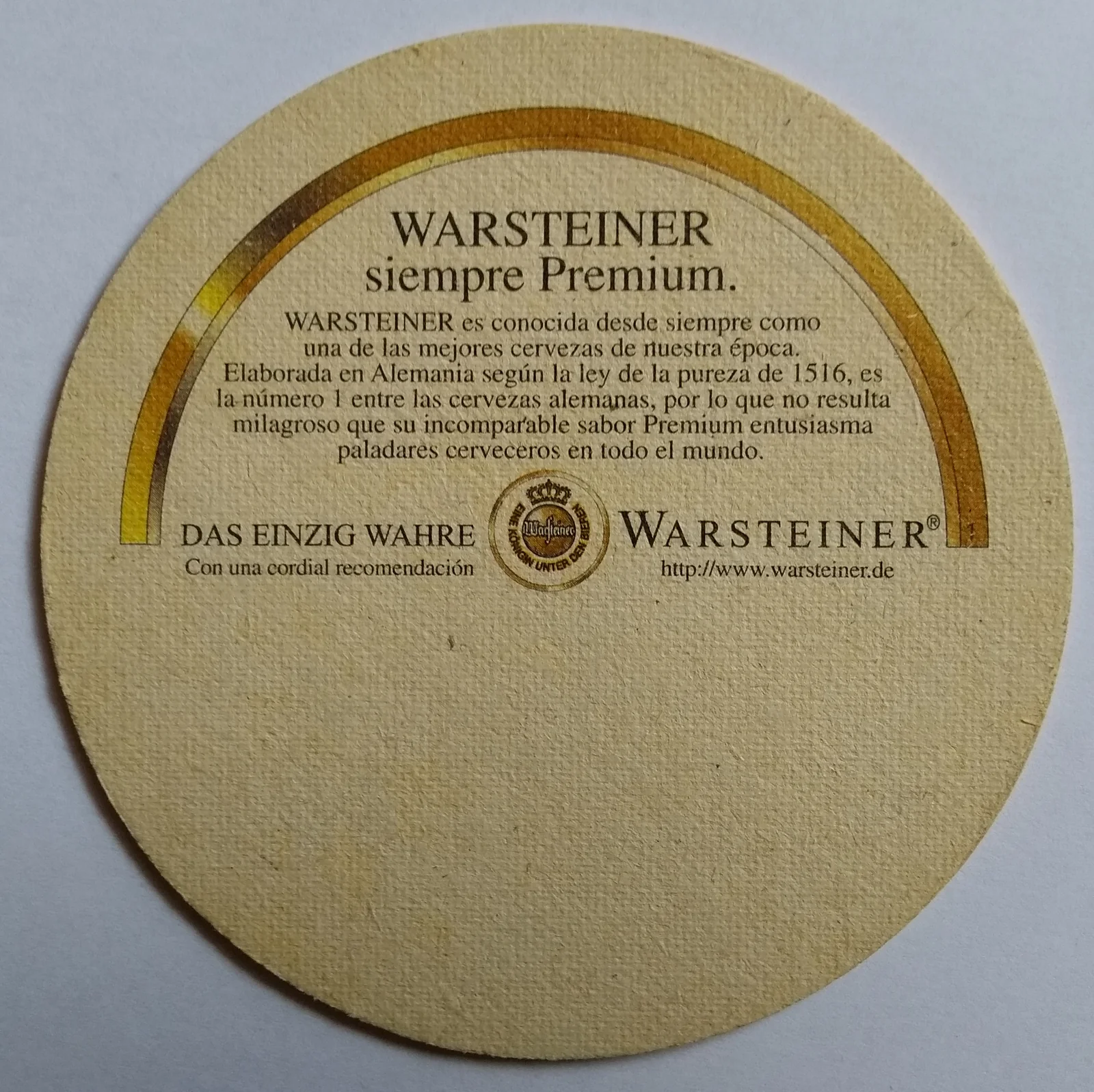 Reverso de WARSTEINER #2