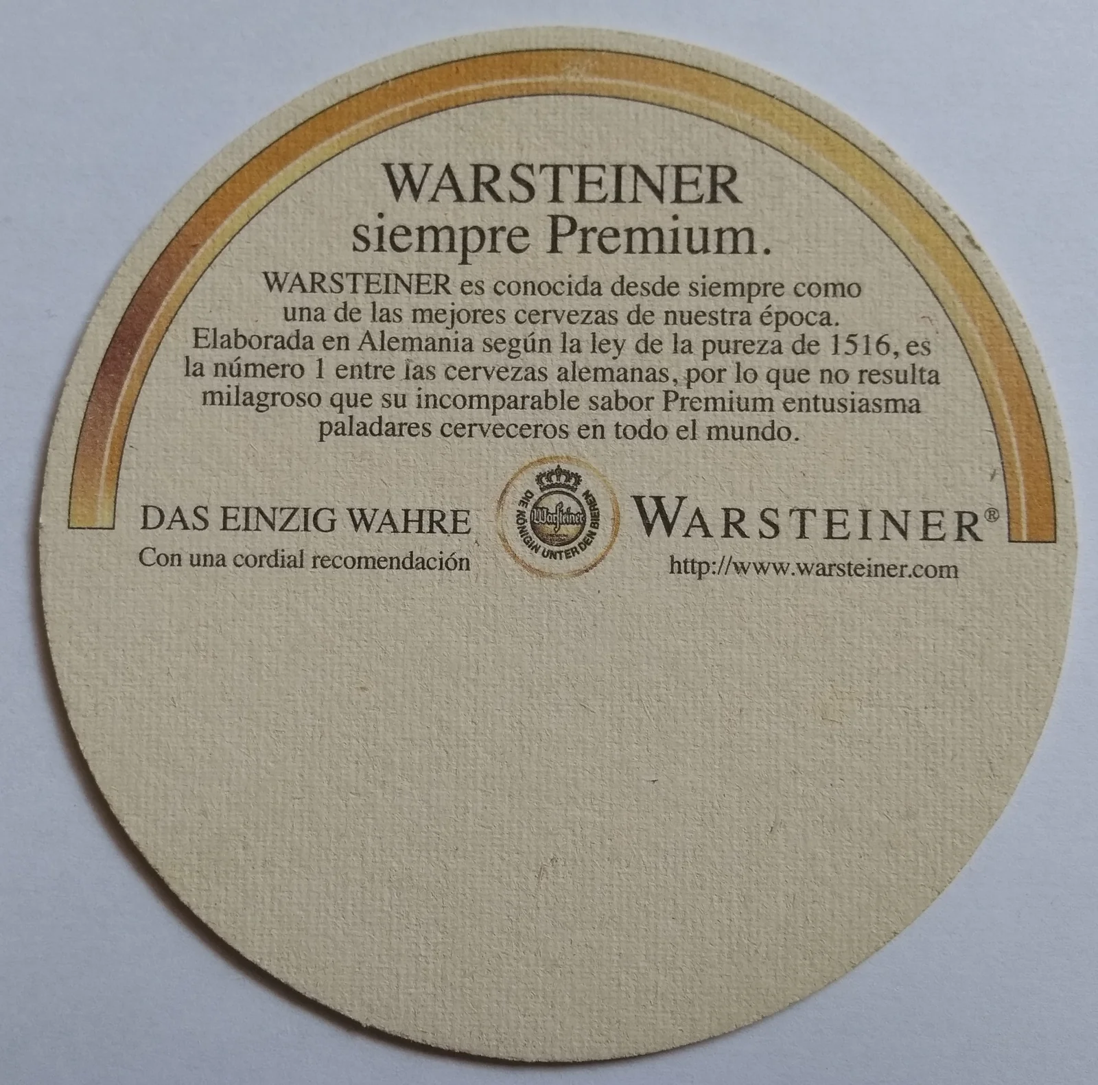 Reverso de WARSTEINER #3